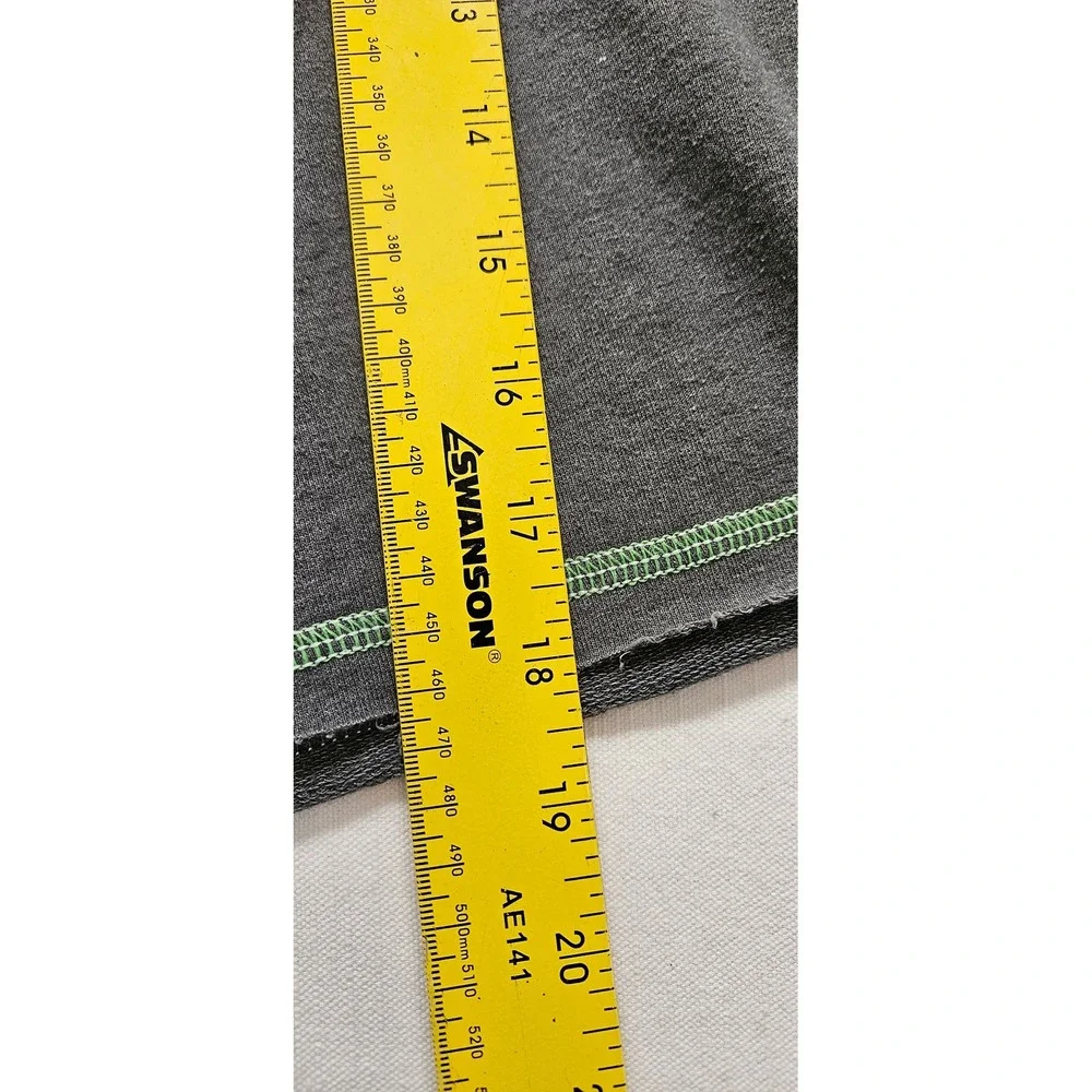 BCG Womens Athletic Shorts Gray Lime Green Contrast Stitch Drawstring Size M